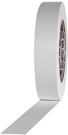Pro Tapes 840178006523 Artist Flat back Printable Paper Board/Console Tape, 60 yd. Length x 1 Width, White