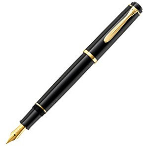 Pelikan Classic P200 Füller, Schwarz, Vergoldete Beschläge, 930479 - B