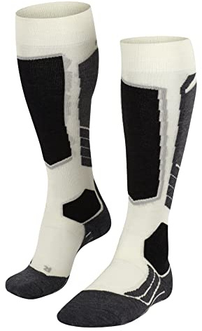 FALKE SK2 Intermediate Wool W Kh laine 1 paire, Chaussettes de ski Femme, Blanc Off-White 2040, 35-36