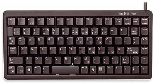 CHERRY G84-4100, Kompakte Mechanische Tastatur, Deutsches Layout (QWERTZ), Mit Windows-Tasten, Kabelgebunden (USB & PS/2), CHERRY ML Switches, Schwarz