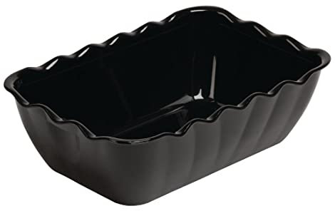 Olympia Kristallon Medium Salad Crock Black SAN - 2Ltr 260x175x85mm