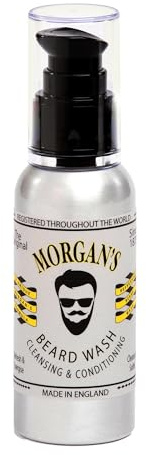 Morgan's Pomade Beard Wash, Cleansing and Conditioning Beard Shampoo for Soft and Manageable Beard, Supports Beard Growth, with Argan Oil 100ml
