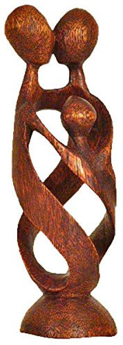 Simandra träfigur skulptur abstrakt träfigur staty Afrika Asien handarbete dekoration familjeresa