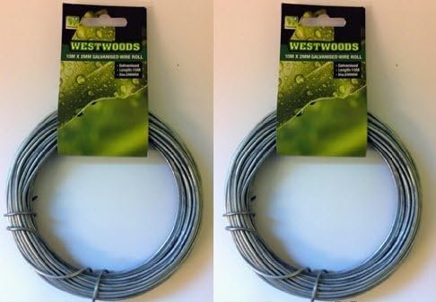 Westwoods 30 METRE x 2mm GALVANISED GARDEN WIRE. TIE SHRUBS CLIMBING PLANTS TREES