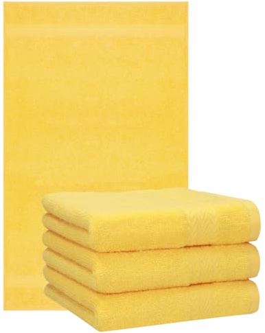 Betz Premium Handtuch Set 4-teilig – 4× Handtücher 50×100 cm, 100% Baumwolle 470 g/m², weich & saugstark, Oeko-TEX® Farbe gelb