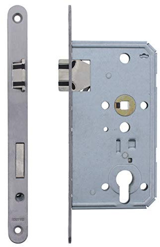 ToniTec® införingslås Soft Lock Flüsterfal 55/72/8 | Rostfritt stål stulp 20 x 235 mm links Pz (Profilzylinder)