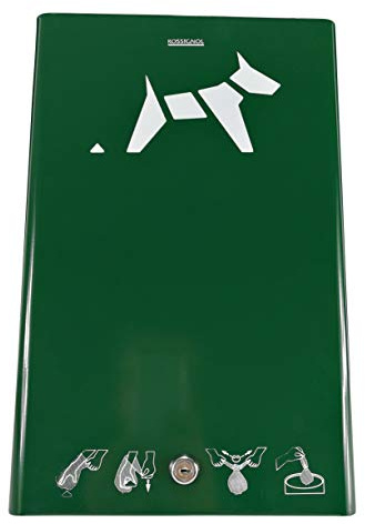 Distributeur de sachets pour déjections canines - Choisissez avec ou sans support poteau - Sans, Choisissez la couleur - Vert mousse