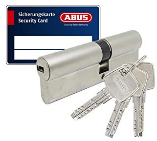ABUS Profilzylinder Halbzylinder Knaufzylinder Türzylinder EC660 ECK660 verschiedenschliessend mit Sicherungskarte, Variante Türzylinder:PZ 30/70