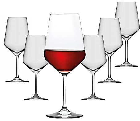 RASTAL - Collezione HARMONY - Set n° 6 Calici da degustazione Vino Rosso Mod. H 53 - Capacità 53 cl.