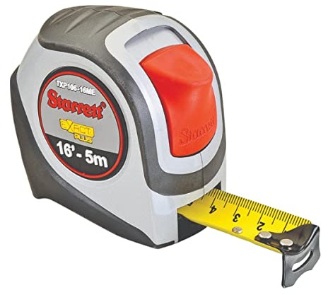 Starrett KTXP106-16ME-N Mètre ruban de poche gradué en mètres et pouces/pieds 5 m