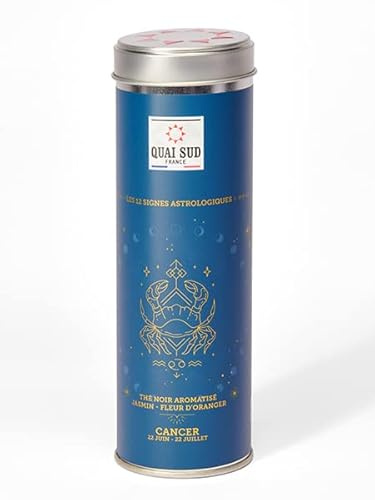 QUAI SUD Thé Noir Astrologique Cancer | 50g | Fleur d'Oranger Jasmin