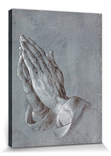 1art1 Albrecht Dürer Poster Betende Hände, 1508 Bilder Leinwand-Bild Auf Keilrahmen | XXL-Wandbild Poster Kunstdruck Als Leinwandbild 40x30 cm