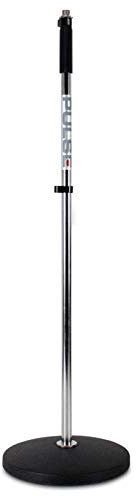 Pulse Pied de microphone rétro à base ronde Argenté
