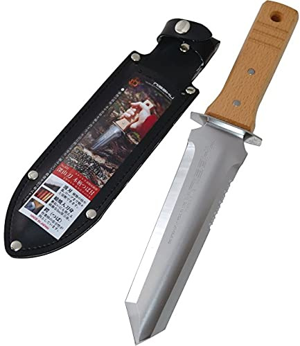 Outil Multi-Fonction de Jardin, Transplantoir Hori Hori en Acier INOX - Nisaku Miyamatou 832 Fabriqué au Japon
