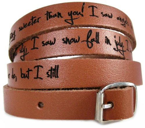 area17 Lederarmband Wickelarmband 70 cm Cognac mit Schnalle Armband mit Wunsch Gravur