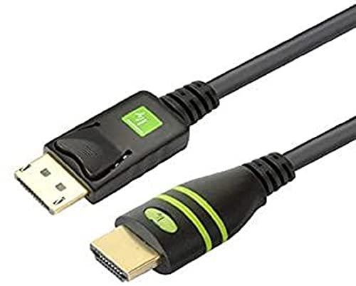 Techly DisplayPort to HDMI Cable Converter 5 m ICOC DSP-H-050 – Câble adaptateur vidéo (DisplayPort, HDMI, Male/Male, Nickel, Black, Polyvinyl chloride (PVC)