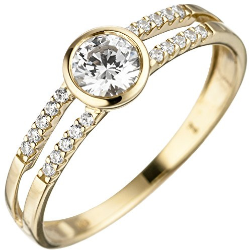 Jobo Damen-Ring aus 8 Karat 333 Gold mit Zirkonia
