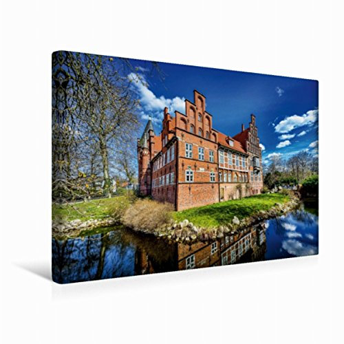 Premium Textil-Leinwand 45 x 30 cm Quer-Format Das Bergedorfer Schloss in Hamburg | Wandbild, HD-Bild auf Keilrahmen, Fertigbild auf hochwertigem Vlies, Leinwanddruck von Christian Ohde