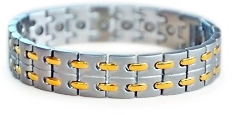 Massives Premium Designer Fashion Energie Magnetarmband Fun Jeunesse Bicolor Energetix 4you 8008 Breite 14 mm Größe XS bis XXL