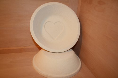 Gärkorb Gärkörbe Brotform Holzschliff 1 kg rund Herzmuster