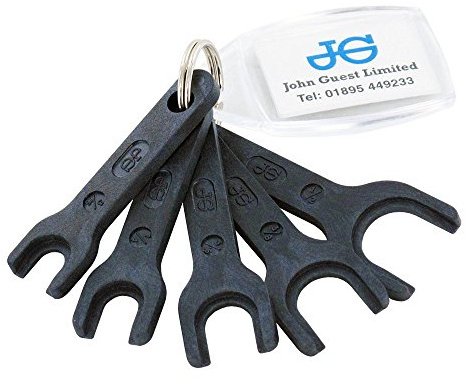 John Guest Lot d'accessoires de serrage libération 3/16 1/4 5/16 8 mm 3/8 1/2
