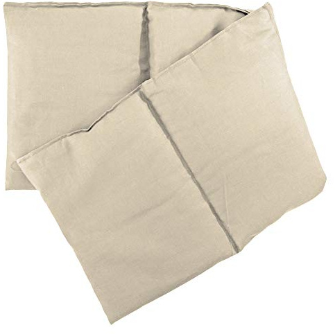 Bio-Bio 4-Kammer Körnerkissen 20x60cm - Bio-Füllung & Bio-Stoff natur - Wärmekissen für Mikrowelle und Backofen