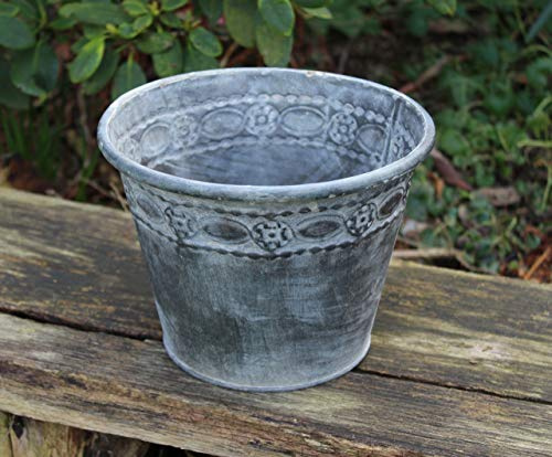 Unbekannt Zink Blumentopf Ornament