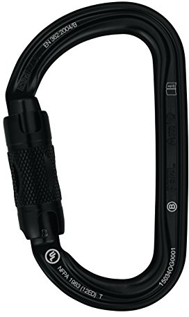 Petzl AM'D H-Frame Twist Locking Black Carabiner