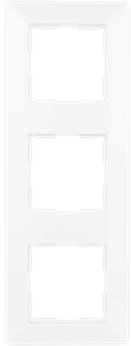 REV 0236830104 Quadro, conector de marco de 3 vías, interruptor de luz de marco, etc., blanco