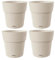 Kigima Vaso per piante, 4 pezzi, autoirrigazione, 100% plastica riciclata, rotondo, 20 cm, beige