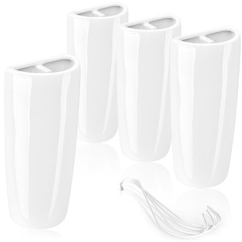 COM-FOUR® 4x humidificateur d'air chauffant - radiateur humidificateur d'air conique - évaporateur d'eau de chauffage en céramique (blanc - conique)