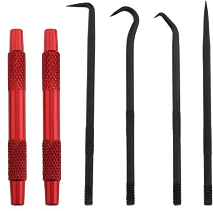 VGOL Juego de 2 Piezas de Juntas tóricas y Ganchos, Mini Ganchos de precisión, Extractor de Doble Cabeza, Herramienta de Gancho para Llaves de Pin Planas, Anillos O, Arandelas de Resorte