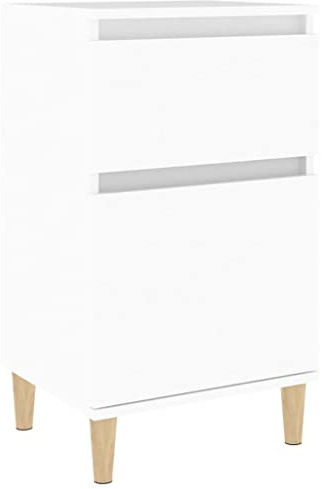 vidaXL Sängbord vit 40x35x70 cm, nattygsbord, sovrumsbord, träbord, sängbord i trä, sidobord, sidobord i trä, sängskåp, sängbord med lådor