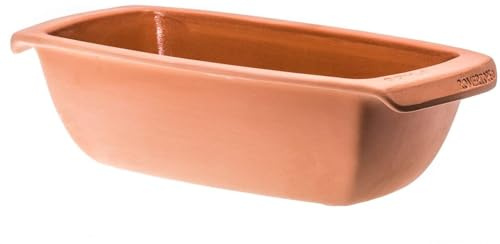 Römertopf Brotbackform aus Keramik Kastenform für 1,5Kg Backgut 34,5cm Brottopf zum Backen von Brot & Kuchen