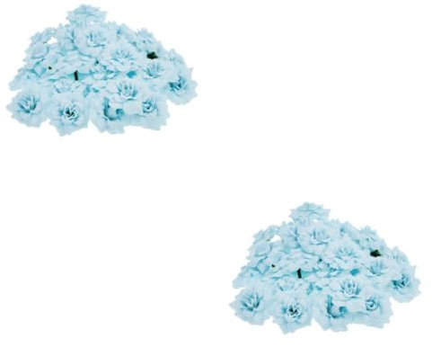Ciieeo 2 Sets Handgefertigte Künstliche Rosenblumen Aus Seide Für Den Mittelpunkt Von Veranstaltungen Zu Hause in Hellem Licht 50 Stück * 2