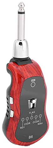 POENVFPO Portable Guitar Effects Pedal with 5 Sound Modes, ABS Plastic Construction, 800mA Battery, Clean Chorus Flanger Metal Wah Effects for Musicians