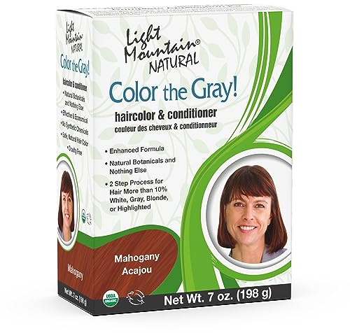 Light Mountain Henna Color The Gray, Mahogany 7 Oz