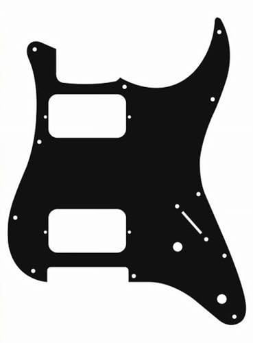 Pickguard E-Gitarre I Standart 11-Loch 3-lagig Schwarz HH
