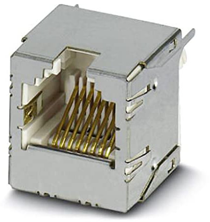 PHOENIX CONTACT VS-08-BU-RJ45-6/LV-1 RJ45-Leiterplatten-Steckverbinder, 8 Polig, 6.000g, 5 Stück