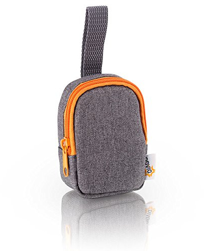 DIAGO 30050.75274 Deluxe Schnullertasche grau/orange