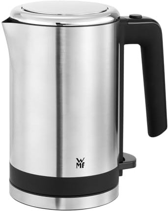 WMF KITCHENminis Bouilloire électrique, Ultracompacte 0,8 L sans fil, Design élégant, Inox Cromargan haute qualité, Montée en température rapide 1800W 0413140011