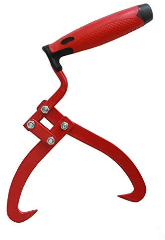 Baumarktplus Handpackzange 7 Zoll Packzange Maulöffnung 18 cm Handhebehaken Sappie Holzgreifer Holzpackzange Schleppzange Forstzange Forst Holz Outdoor (1 Stück)