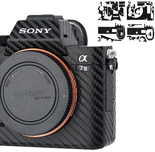 KIWIFOTOS Adesivo protettivo antigraffio per fotocamera Sony A7 III A7R III A7III A7RIII, in fibra di carbonio, anti-graffio, anti-bolle, anti-scivolo