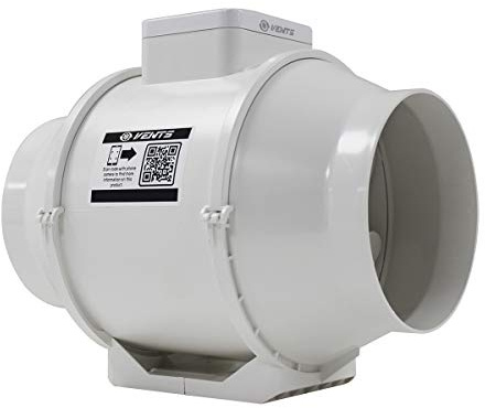 VENTS 150mm Standard Inline Extractor Fan for Bathroom & Shower | Quiet Loft Installation For Discreet Extraction, Helping Control Steam, Condensation And Damp.