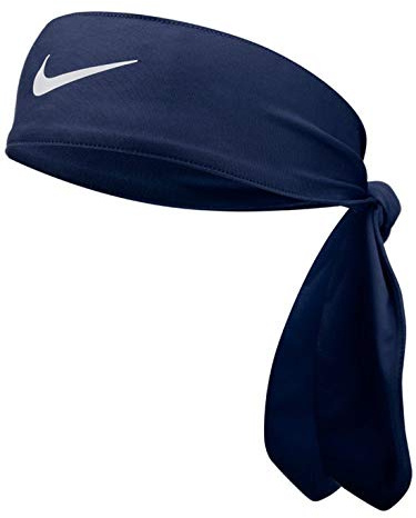 NIKE Dri-Fit Fury Sweat-Wicking Head Tie - Unisex (Navy)