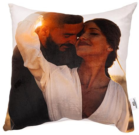 Ferocity Grand Coussin en Peluche avec Photo personnalisé (60x60) Personnalisable avec la Photo ou Le Texte de Votre Choix oreillers hypoallergéniques, Oreiller en Peluche XXL [091]