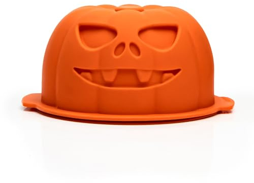 CECOA Moldes de calabaza Halloween Sorpresa/100% silicona antiadherente, garantizados sin BPA/cocción perfecta, desmolde