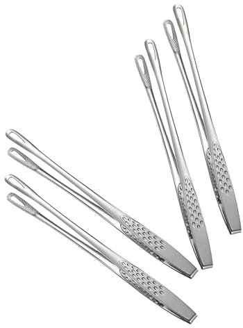 4 Stück lebensmittelzange aus edelstahl kittchen helper barbecue party tortendeko einschulung appetitzügler Grill Essenszange Südkorea Pinzette Clip Rostfreier Stahl