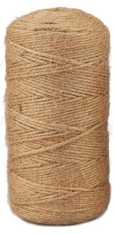 300m×3mm Spago corda di iuta, spago per decorazioni, realizzata in fibra naturale, la sua resistenza allo strappo la rende ideale per la decorazione del giardino e l'imballaggio decorativo