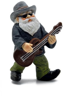 Marshall Home and Garden Marshall Home & Garden Guitar Playing Jammin' Gnome - Multicolor Resin Miniature Figurine for Fairy Garden, MG472